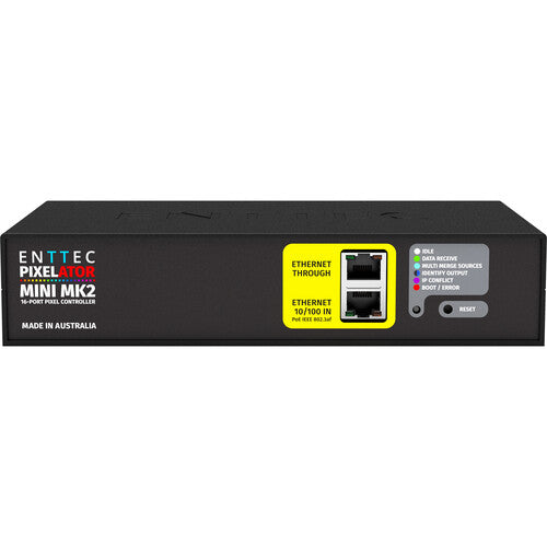 ENTTEC Pixelator Mini MK2 Convertidor de Ethernet a SPI 128 Universos 16 Puertos Ethernet