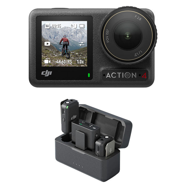 DJI Osmo Action 4 Cámara Combo Estándar 2 Micrófonos Inalámbricos