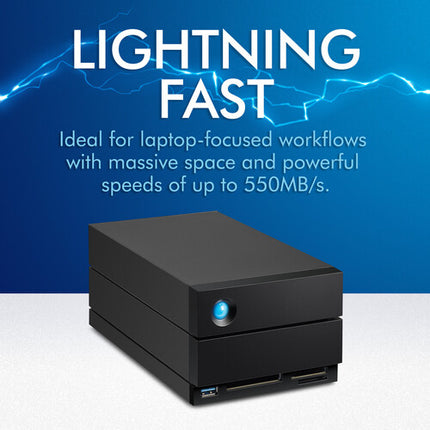 LaCie 2big Dock 48TB NAS RAID Thunderbolt 3 550 MB/s 2 Bahías