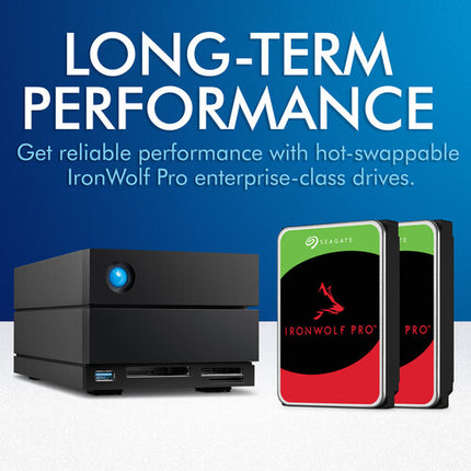 LaCie 2big Dock 48TB NAS RAID Thunderbolt 3 550 MB/s 2 Bahías