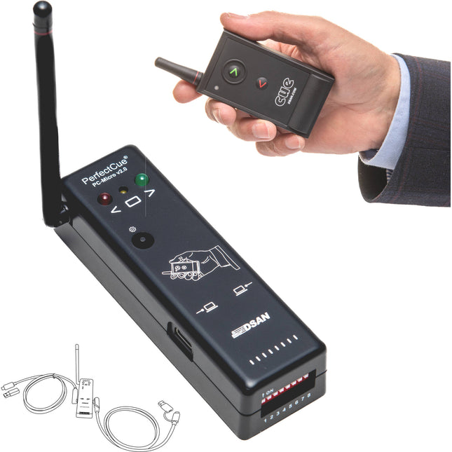 Dsan PerfectCue Micro Sistema con Luz de Señal Ultracompacta y Transmisor Inalámbrico PC-AS2 250ft Alcance
