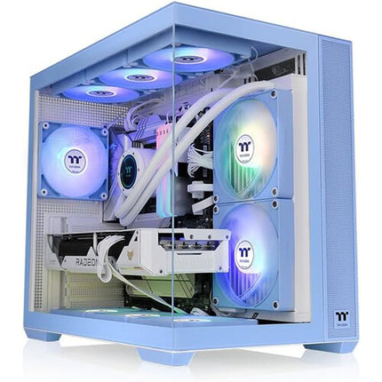 Thermaltake View 380 TG ARGB Caja PC Mid Tower ATX Azul 4 Ventiladores 120mm