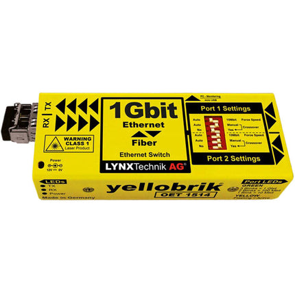 Lynx Technik AG OET 1514 Transceptor Ethernet a Fibra 1Gb 6.2 Millas con SFP