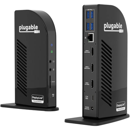 Plugable USB Type-C Docking Station triple pantalla HDMI VGA 4 USB 3.0