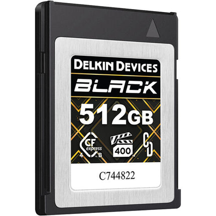 Delkin Devices 512GB CFexpress Tipo B Tarjeta de Memoria PCIe 4.0 3600MBs lectura