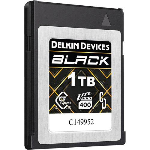 Delkin Devices 1TB BLACK Tarjeta de Memoria CFexpress Tipo B 4.0 3630 MB/s Lectura 3130 MB/s Escritura