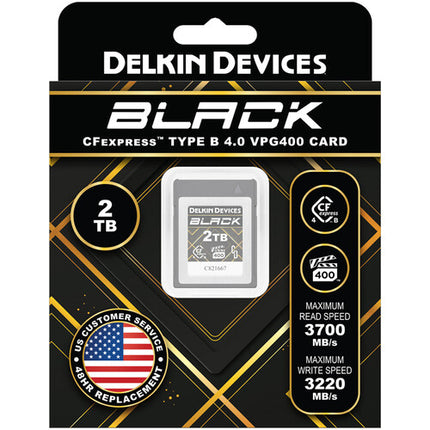 Delkin Devices 2TB CFexpress Tipo B 4.0 Tarjeta de Memoria 3700MBs lectura 3220MBs escritura