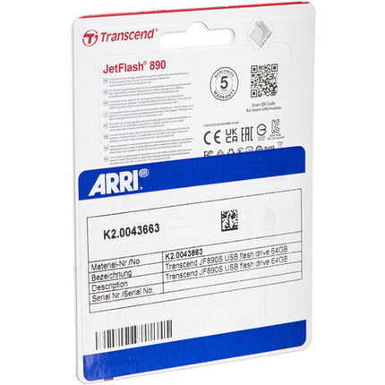 ARRI Transcend JF890S JetFlash Memoria USB 64GB USB 3.1 Gen 1