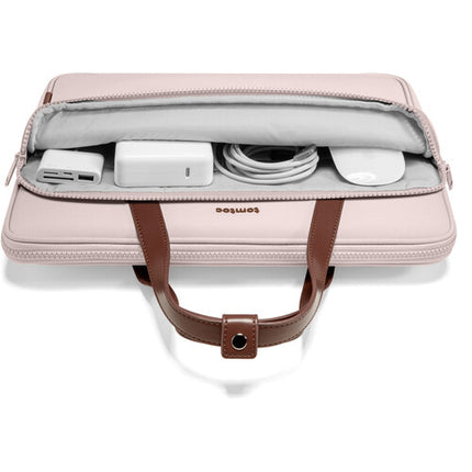 tomtoc Versatile-A12 Bolsa para portátil 13.5" rosa resistente al agua con múltiples compartimentos