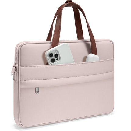 tomtoc Versatile-A12 Bolsa para portátil 13.5" rosa resistente al agua con múltiples compartimentos