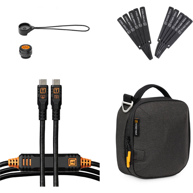 Tether Tools TetherPro Optima Kit de Tethering USB-C 15 pies 10Gbps Negro