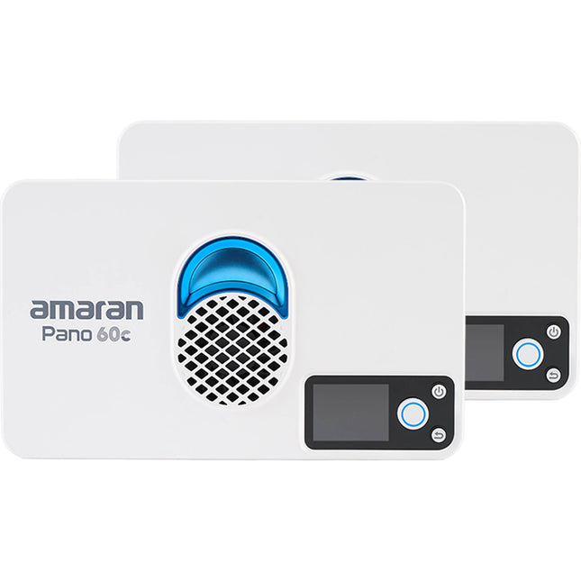 amaran Pano 60c RGB COB Panel luz móvil Kit 2 luces 10 x 6.1" 6290 Lux 2300-10000K