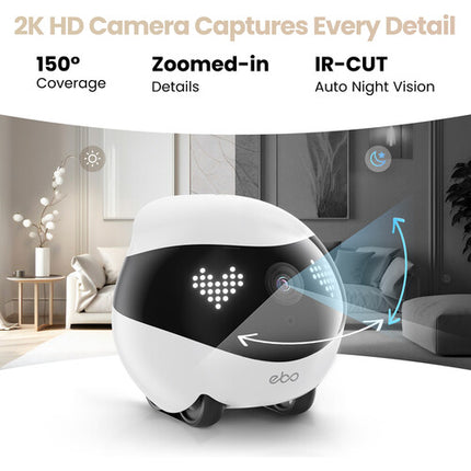enabot EBO Air 2 Robot Compañero Resolución 2K Visión Nocturna 32GB