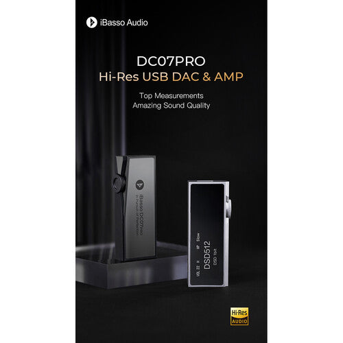 iBasso DC07PRO DAC y Amplificador USB portátil Hi-Res 32-Bit 768kHz 430mW