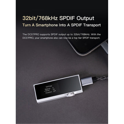 iBasso DC07PRO DAC y Amplificador USB portátil Hi-Res 32-Bit 768kHz 430mW