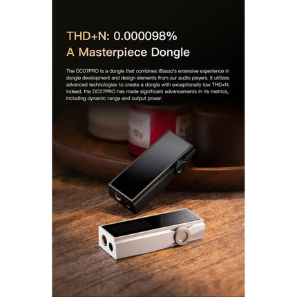 iBasso DC07PRO DAC y Amplificador USB portátil Hi-Res 32-Bit 768kHz 430mW