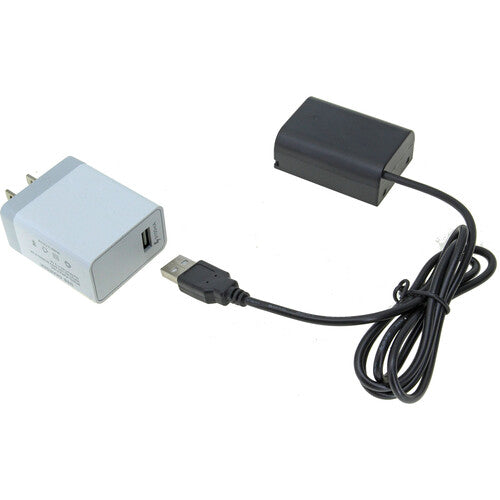 GyroVu Adaptador USB para Batería Dummy Olympus BLX1 con Cable de 40" y Alimentación 3.1A