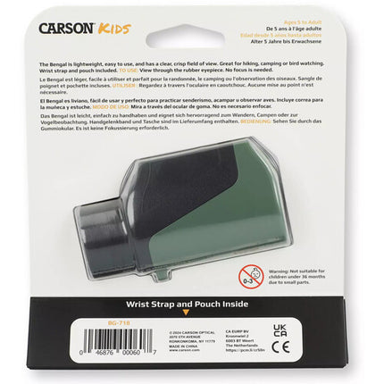 Carson 7x18 Bengal Monocular Infantil 7 Aumentos Correa Muñeca