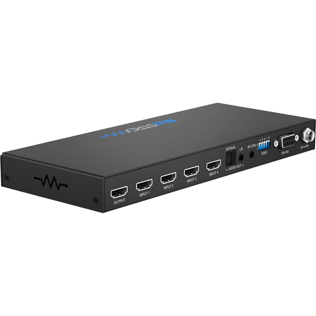 Blustream SW41AB-8K Switch HDMI 4x1 8K60 HDR con Control IR y Audio De-Embedding