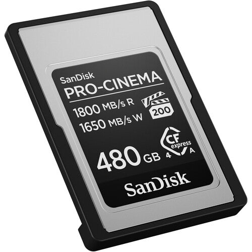 SanDisk 480GB Tarjeta de Memoria CFexpress Tipo A 1800MBs Lectura 1650MBs Escritura