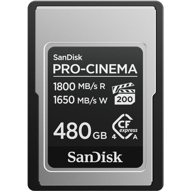 SanDisk 480GB Tarjeta de Memoria CFexpress Tipo A 1800MBs Lectura 1650MBs Escritura
