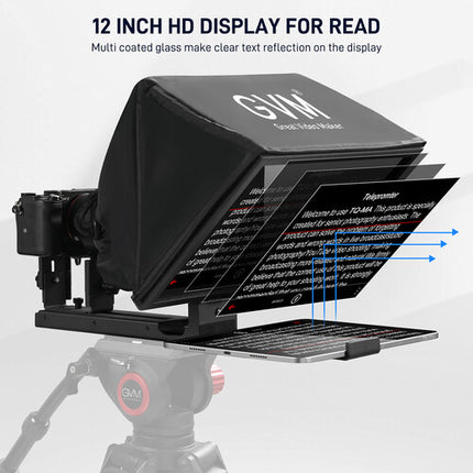 GVM Teleprompter TQ-MA para Tablets y Smartphones 8.6" Control Remoto