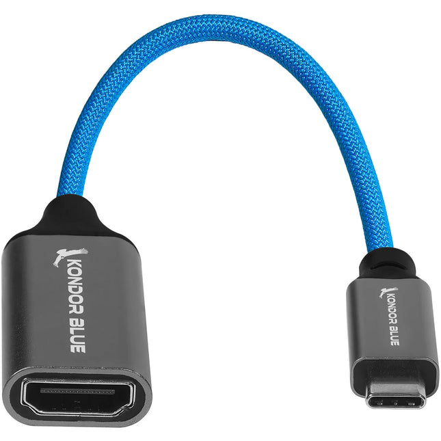 Kondor Blue Adaptador USB-C a HDMI Femenino con Cable Nylon Reforzado