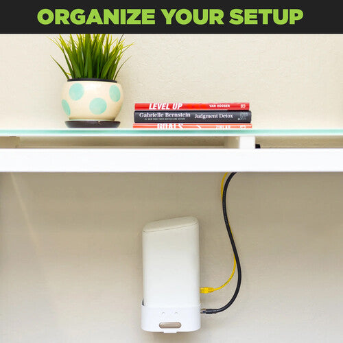 HIDEit Mounts Soporte de Pared para Módem Xfinity XB8 Blanco 16-Gauge con Accesorios