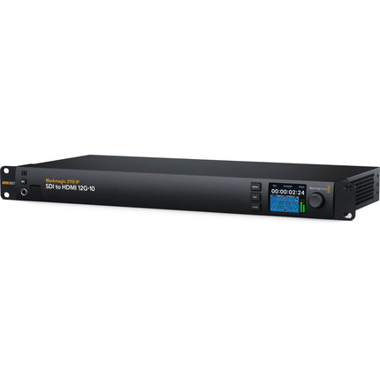 Blackmagic Design 2110 IP SDI a HDMI 12G 10 Convertidor con 10 Salidas XLR y Fuente de Poder Redundante
