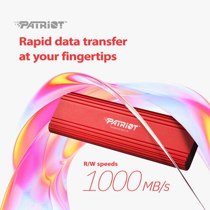Patriot 512GB Transporter Lite SSD portátil USB 3.2 Gen 2 con cable USB-C