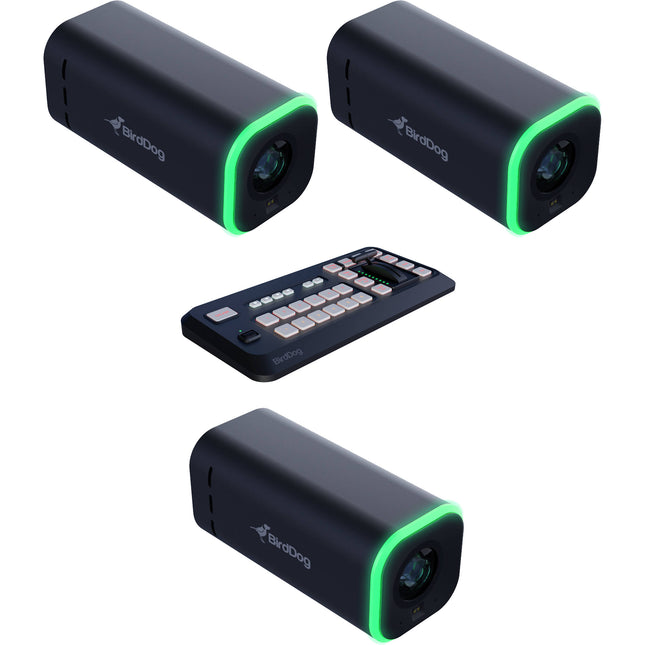 BirdDog MAKI Live Bundle de 3 cámaras UHD 4K30 con superficie de control USB