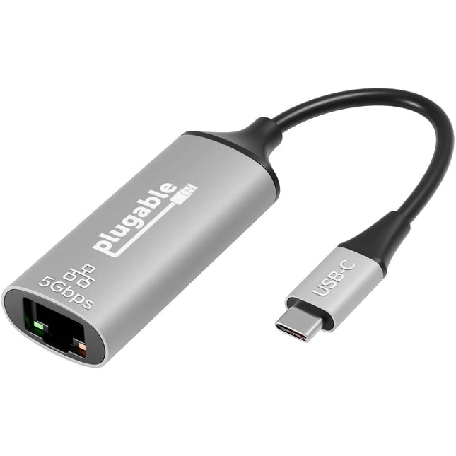Plugable Adaptador Ethernet 5 Gigabit a USB-C 3.2 Gen 2 compatible Windows y macOS