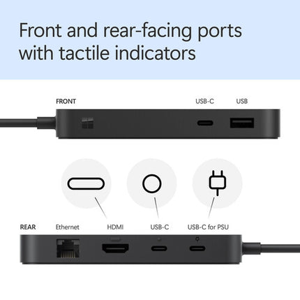 Microsoft Surface USB4 Dock estación de conexión USB4 con 65W Power Passthrough y HDMI 2.1