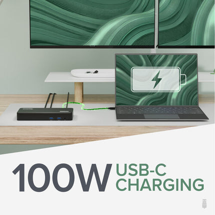 Plugable 12-en-1 USB Type-C Estación de acoplamiento 3 HDMI 60W PD