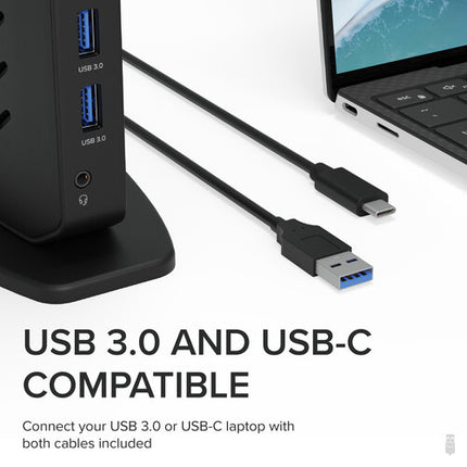 Plugable USB 3.1 Gen 1 Docking Station Dual 4K 3840x2160 60Hz Ethernet Audio