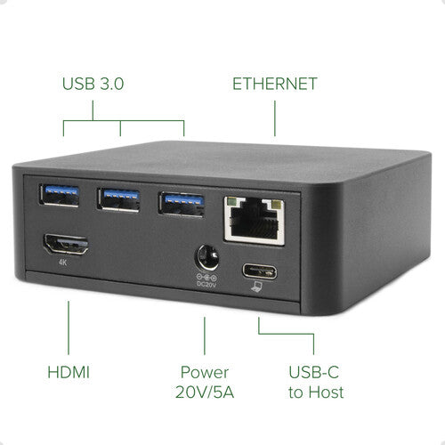 Plugable USB Type-C Mini Dock Estación con 85W Power Delivery HDMI Gigabit Ethernet