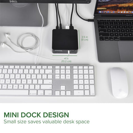 Plugable USB Type-C Mini Dock Estación con 85W Power Delivery HDMI Gigabit Ethernet