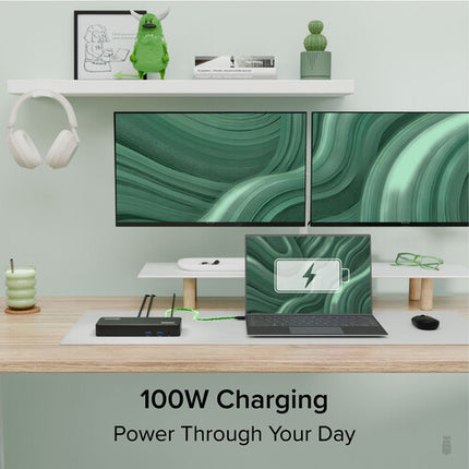 Plugable 12 en 1 estación de acoplamiento USB Type-C con 3 HDMI y carga 60W