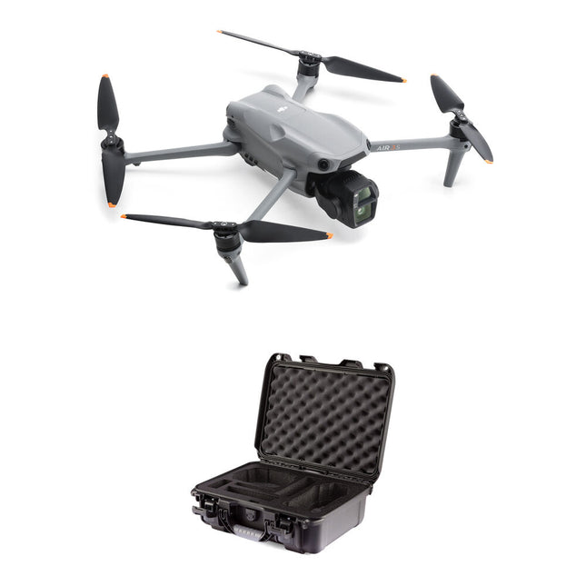 DJI Air 3S Drone Sistema Doble Cámara 24mm 70mm con Estuche Nanuk 920