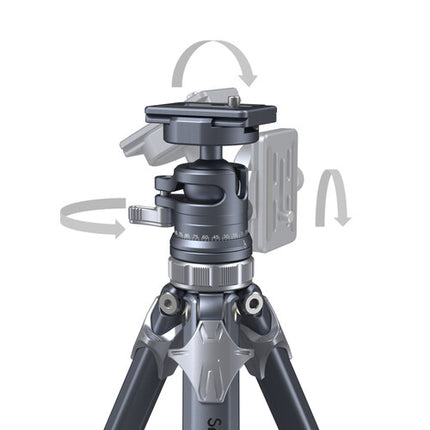 SmallRig AP-02 Trípode de Aluminio Ligero para Viaje 62.6" con Cabezal Bola Arca