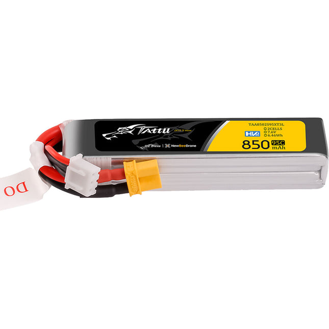 Tattu R-Line Batería LiPo 850mAh 2S 7.6V 95C con Conector XT30 para Drones