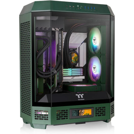 Thermaltake The Tower 600 Caja Mid-Tower Acero SGCC 2 Ventiladores 140mm Verde Racing