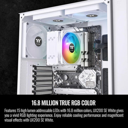 Thermaltake UX200 SE ARGB Ventilador 120mm 1800 RPM Refrigerador CPU Blanco