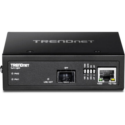 TRENDnet Industrial Conversor de Medios Ethernet Gigabit a Fibra SFP con Soporte Multi y Single Mode hasta 80 km