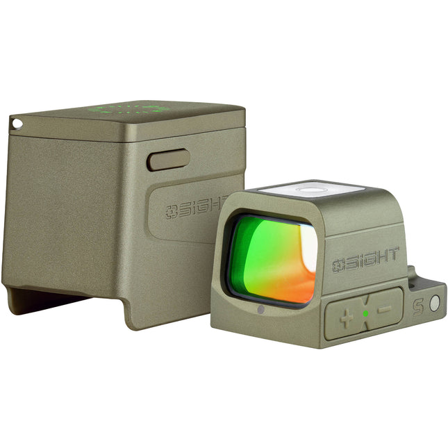 Osight S Sight Olive Green Punto Rojo 2 MOA y Círculo 32 MOA Luz Ajustable