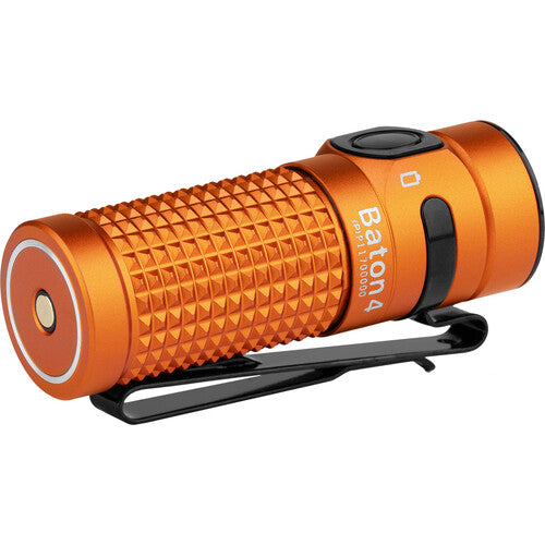 Olight Baton 4 Premium Edition Linterna LED Naranja 1300 Lúmenes Estuche Carga Inalámbrica 5000mAh