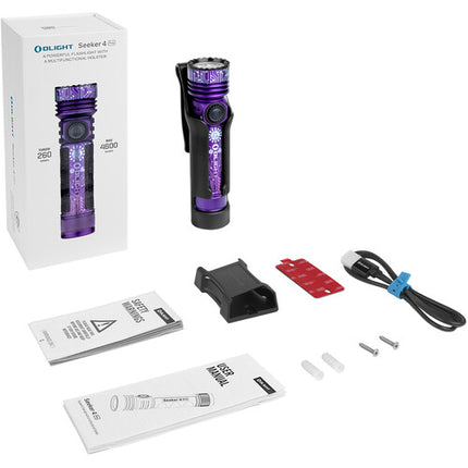 Olight Seeker 4 Pro Linterna Recargable LED 4600 Lúmenes USB-C y Funda