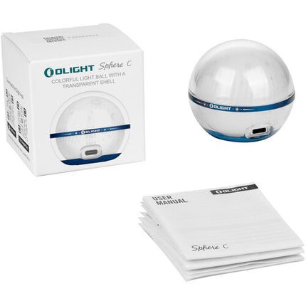 Olight Sphere C Linterna Recargable 75 lúmenes 40 horas USB-C Stellar Sky White Blue