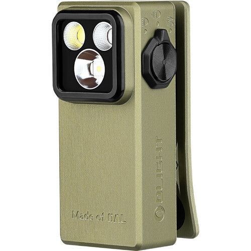 Olight Oclip Ultra Luz Recargable Clip 530 lúmenes 144 h USB-C Verde Oliva