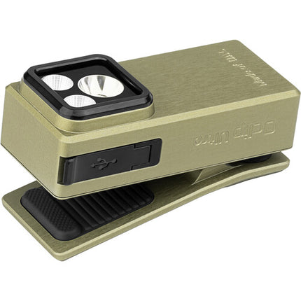 Olight Oclip Ultra Luz Recargable Clip 530 lúmenes 144 h USB-C Verde Oliva